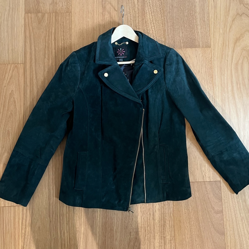 Suede moto jacket